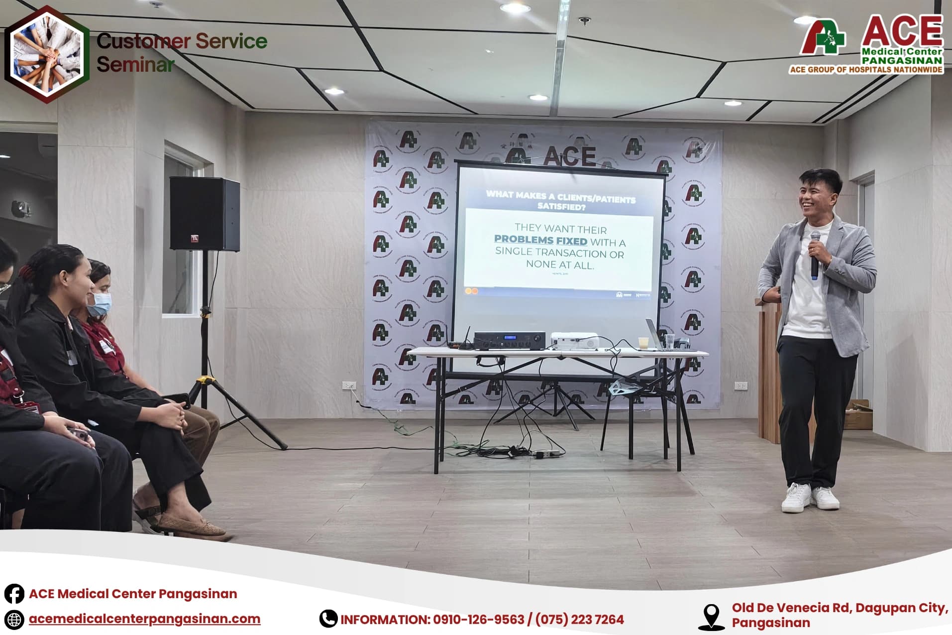 Customer Service Seminar event photo from ACE Medical Center Pangasinan.
